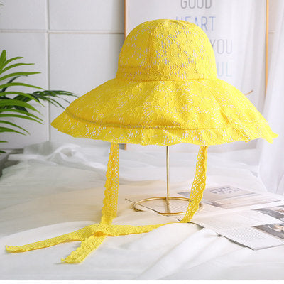 Sunlit Garden Lace Hat – Elegant Wide-Brim Summer Hat