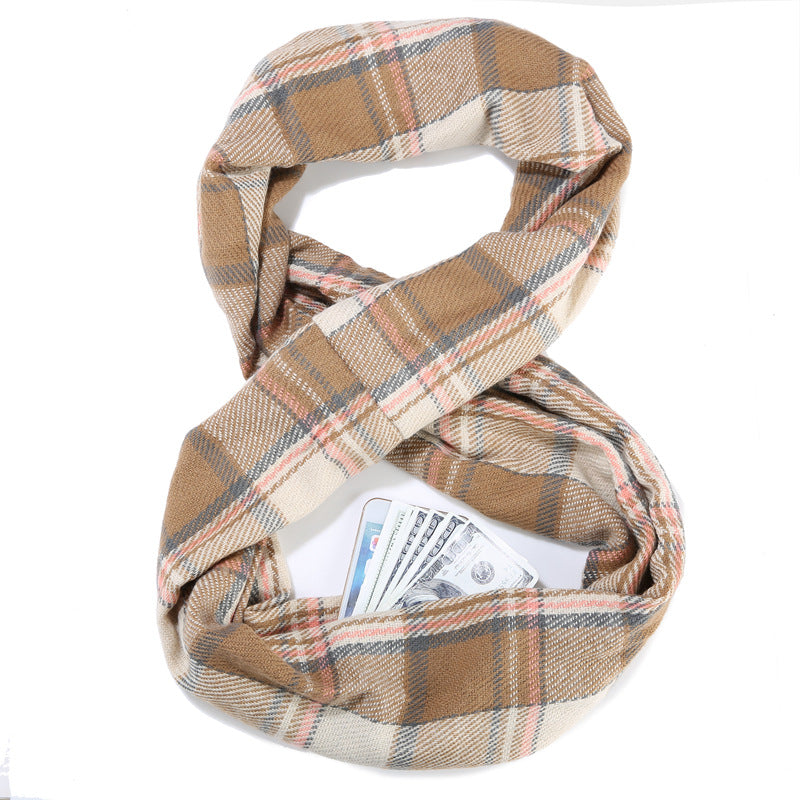 The Wayfarer Scarf – Hidden Travel Pocket Scarf