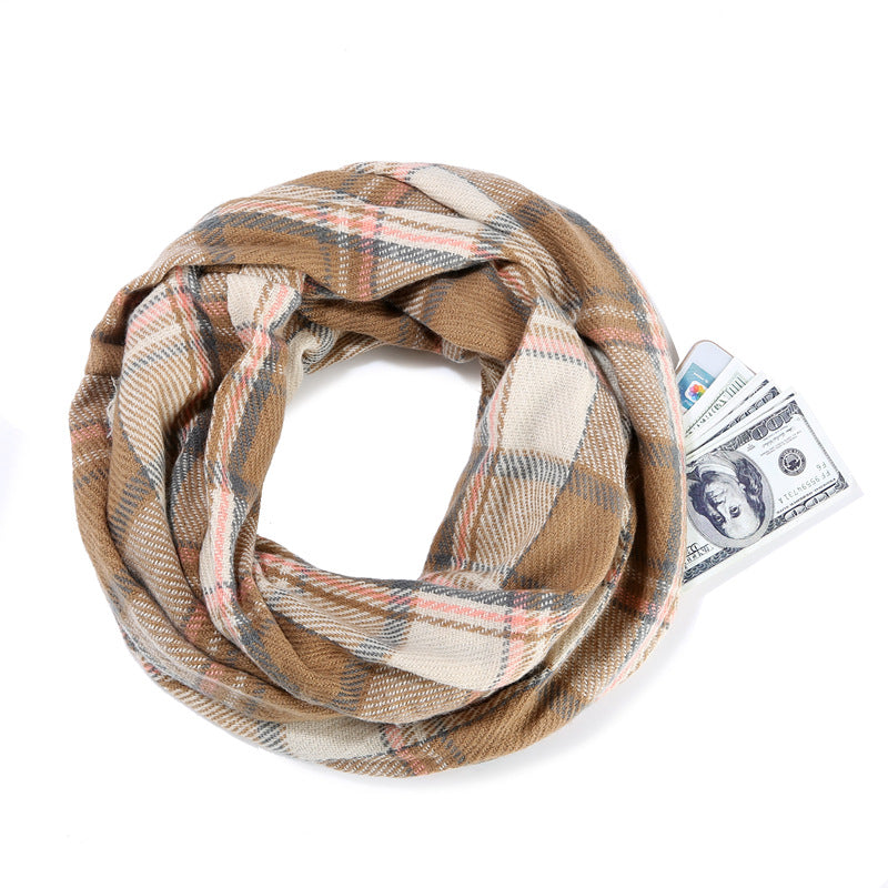 The Wayfarer Scarf – Hidden Travel Pocket Scarf