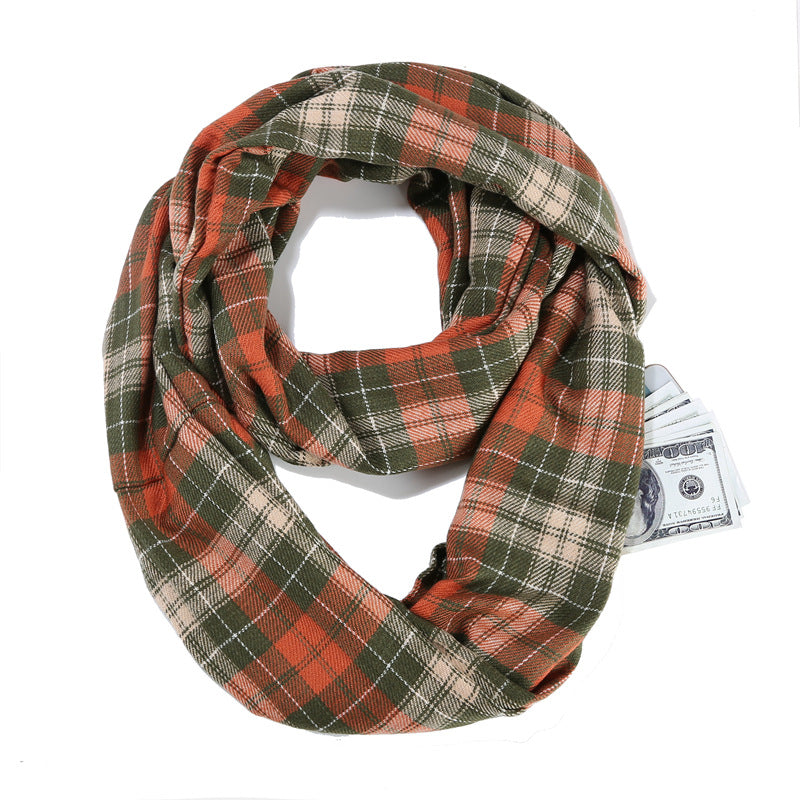 The Wayfarer Scarf – Hidden Travel Pocket Scarf