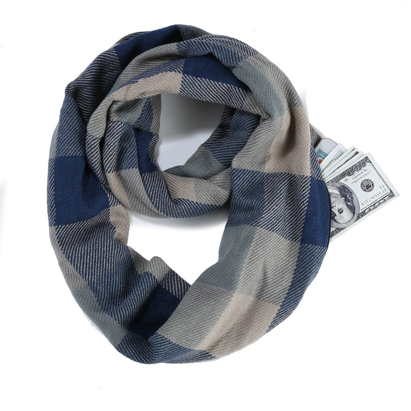 The Wayfarer Scarf – Hidden Travel Pocket Scarf