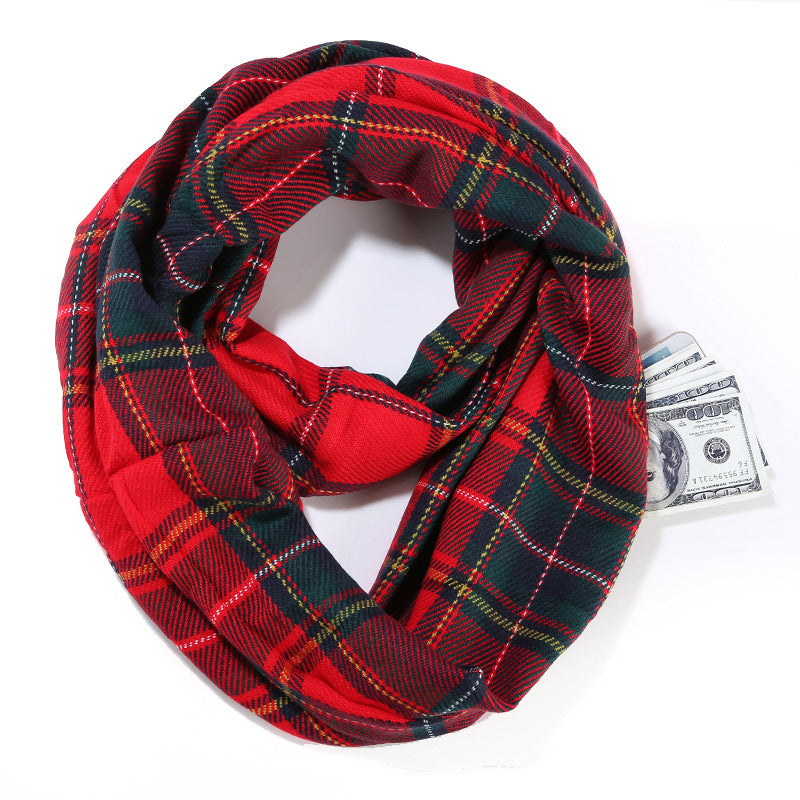 The Wayfarer Scarf – Hidden Travel Pocket Scarf
