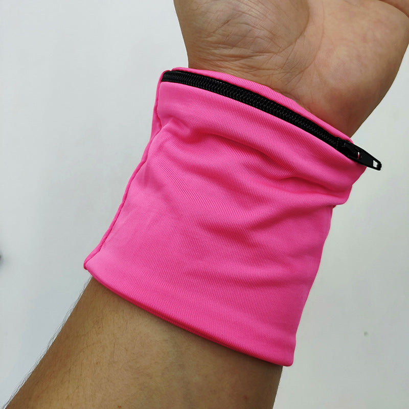 Hidden Pocket Travel Wristband – Discreet Zipper Wallet for Cash & Keys