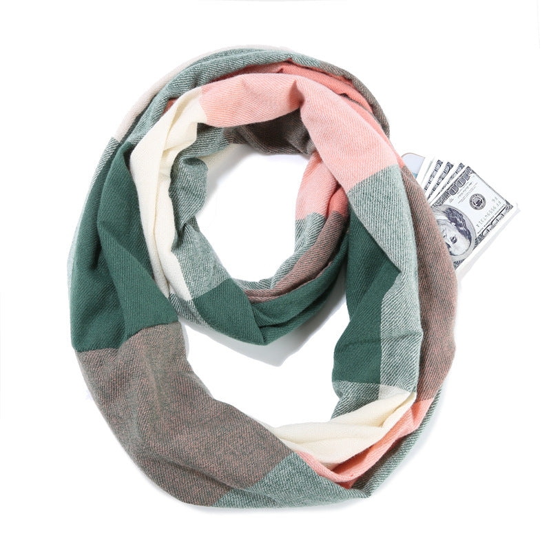 The Wayfarer Scarf – Hidden Travel Pocket Scarf