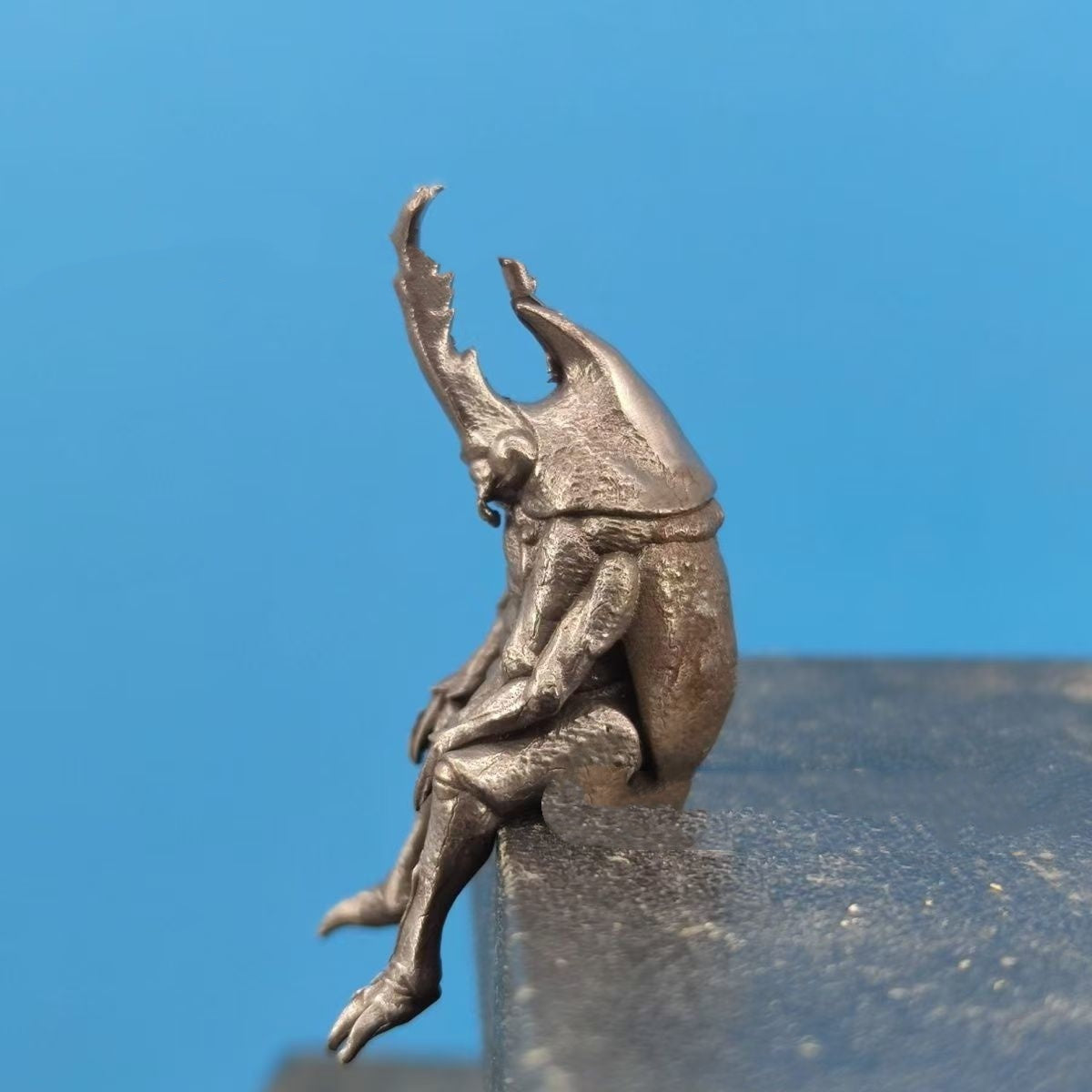 Antiqued Brass Stag Beetle Figurine