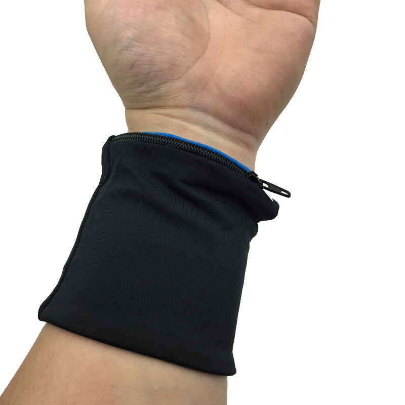 Hidden Pocket Travel Wristband – Discreet Zipper Wallet for Cash & Keys