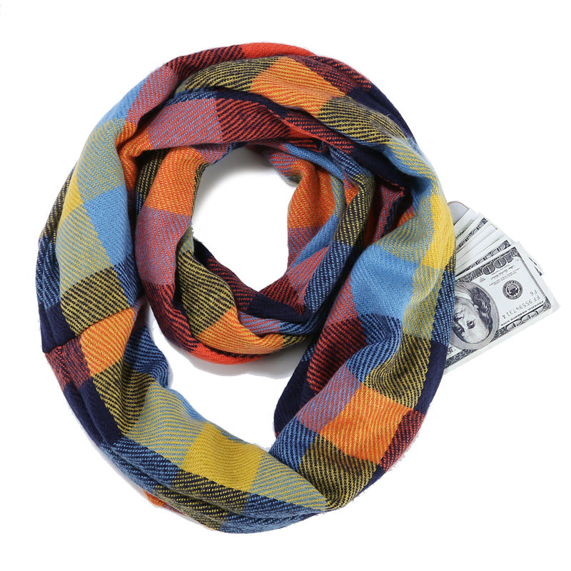 The Wayfarer Scarf – Hidden Travel Pocket Scarf