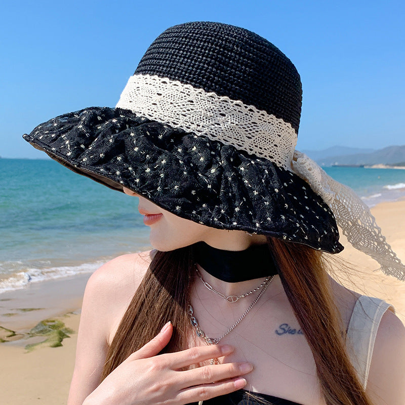 The Seaside Lace Sun Hat – Foldable Summer Elegance