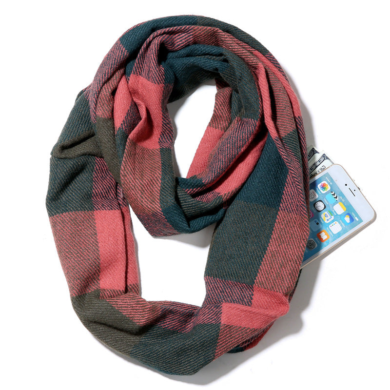 The Wayfarer Scarf – Hidden Travel Pocket Scarf