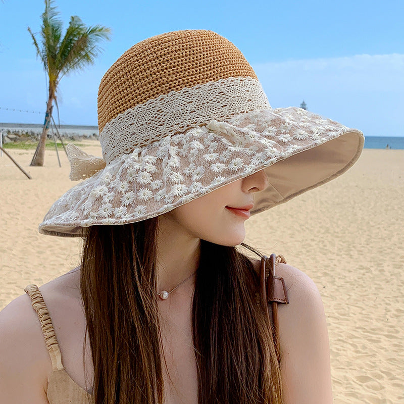 The Seaside Lace Sun Hat – Foldable Summer Elegance