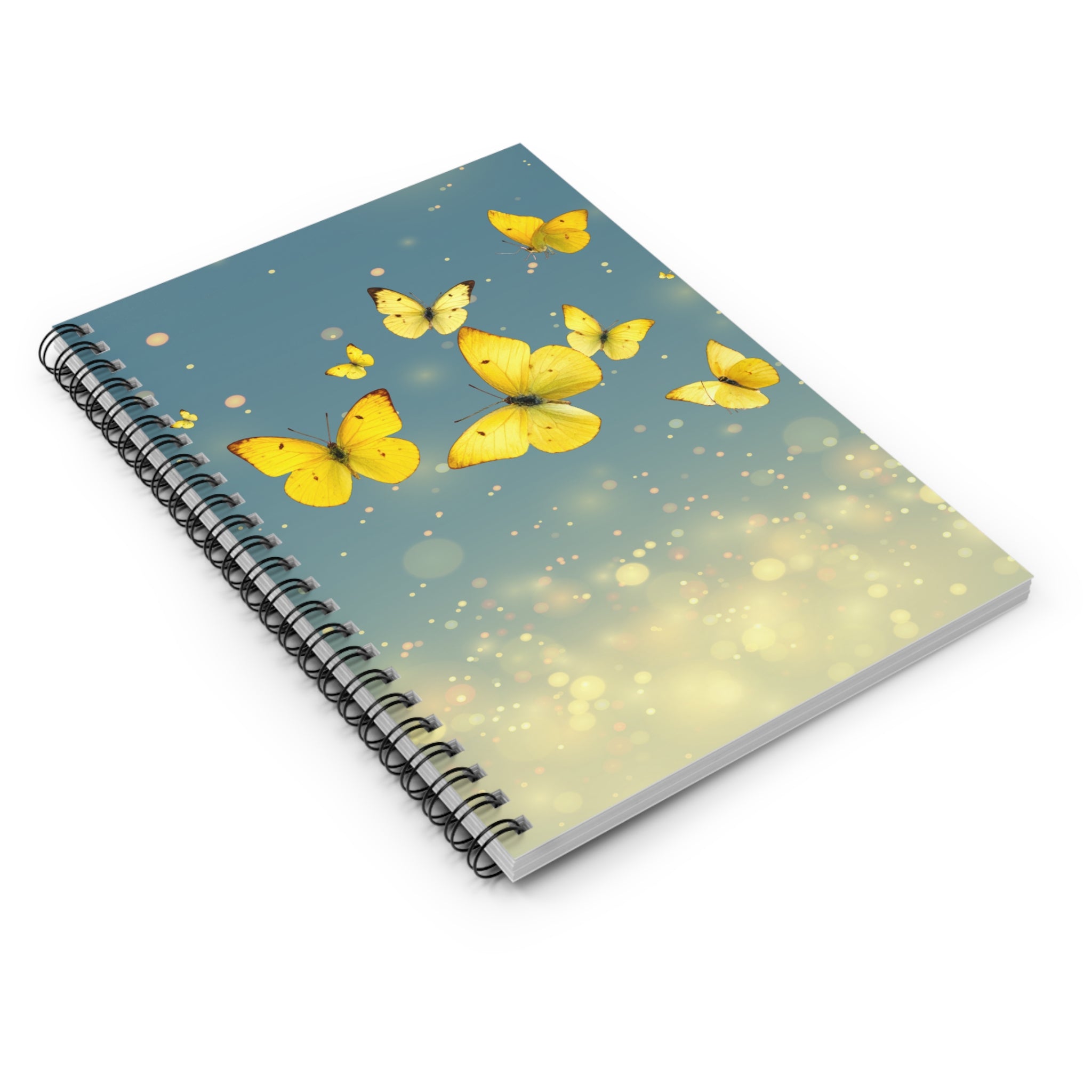 Yellow Butterflies Spiral Notebook