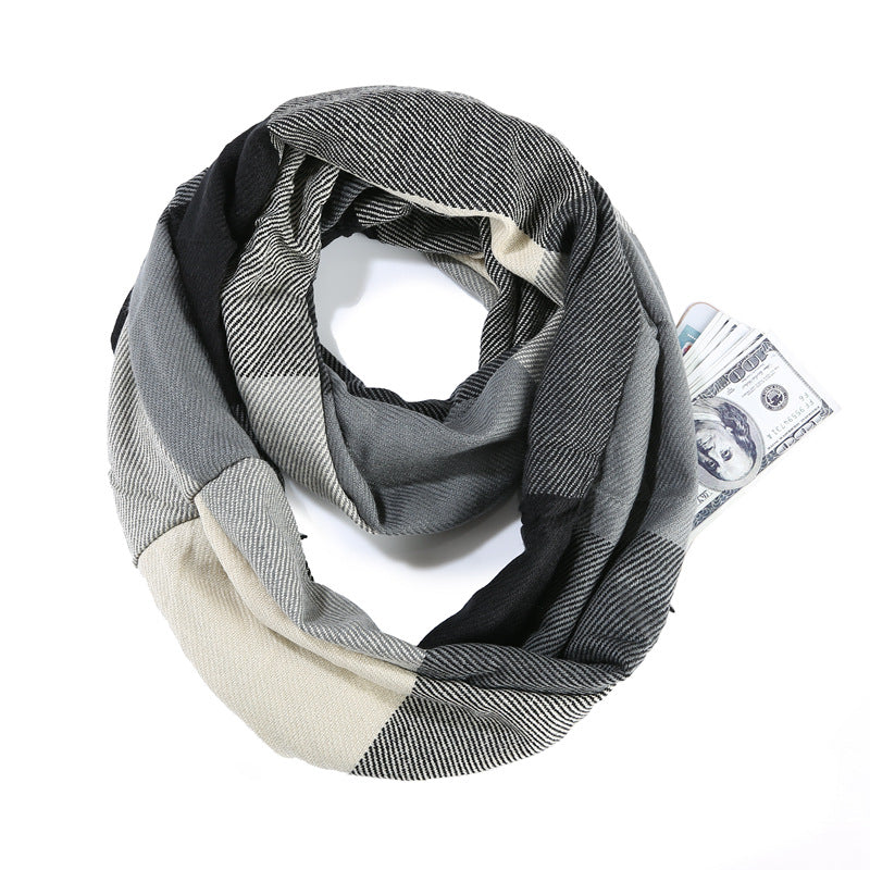 The Wayfarer Scarf – Hidden Travel Pocket Scarf