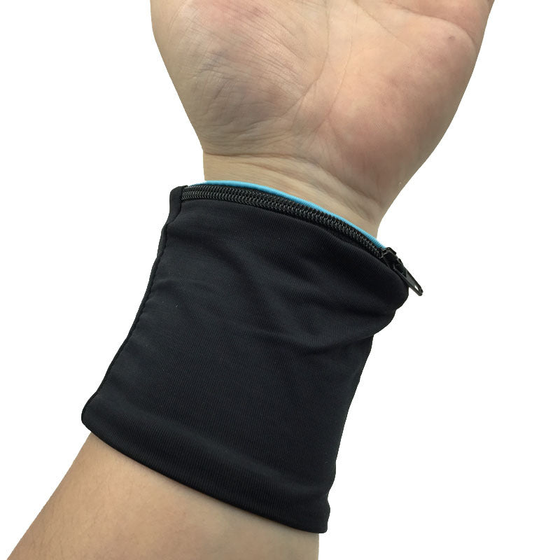 Hidden Pocket Travel Wristband – Discreet Zipper Wallet for Cash & Keys