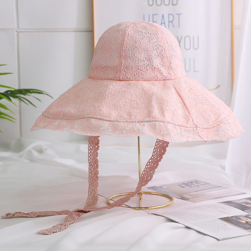 Sunlit Garden Lace Hat – Elegant Wide-Brim Summer Hat