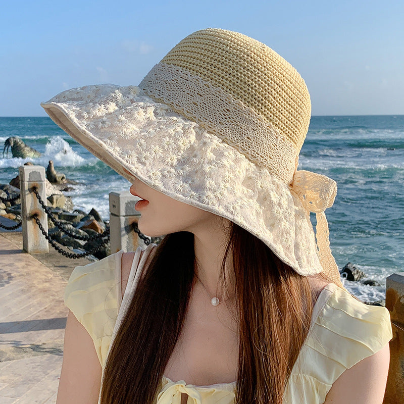 The Seaside Lace Sun Hat – Foldable Summer Elegance