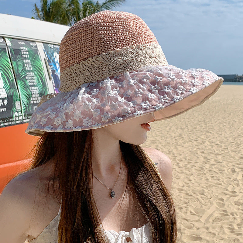 The Seaside Lace Sun Hat – Foldable Summer Elegance