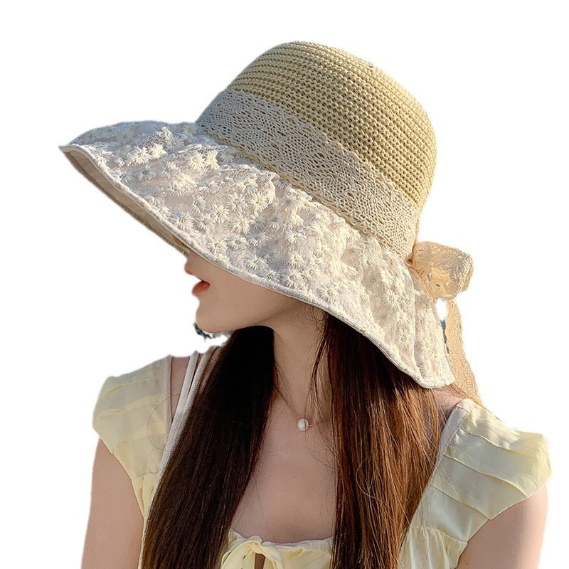 The Seaside Lace Sun Hat – Foldable Summer Elegance